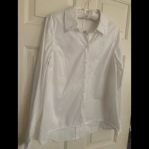 Universal Standard White Button Front Shirt Blouse US SZ 2xs = 6-8 as a medium